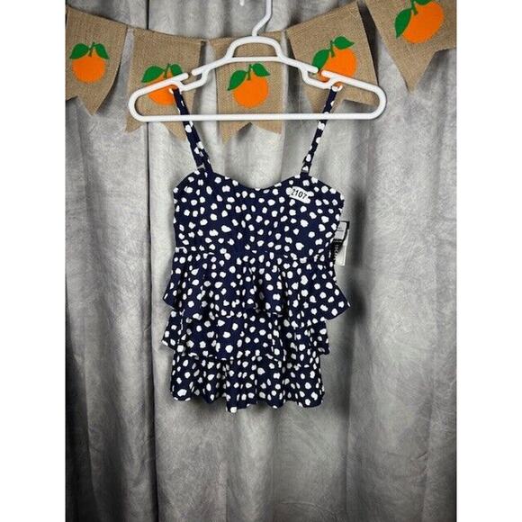 Island Escape Other - ISLAND ESCAPE Tiered Tankini Size 12 Navy/Wht